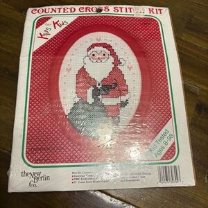 Vintage Christmas Jolly Santa Cross Stitch Kit 30709 The New Berlin Co. Sealed